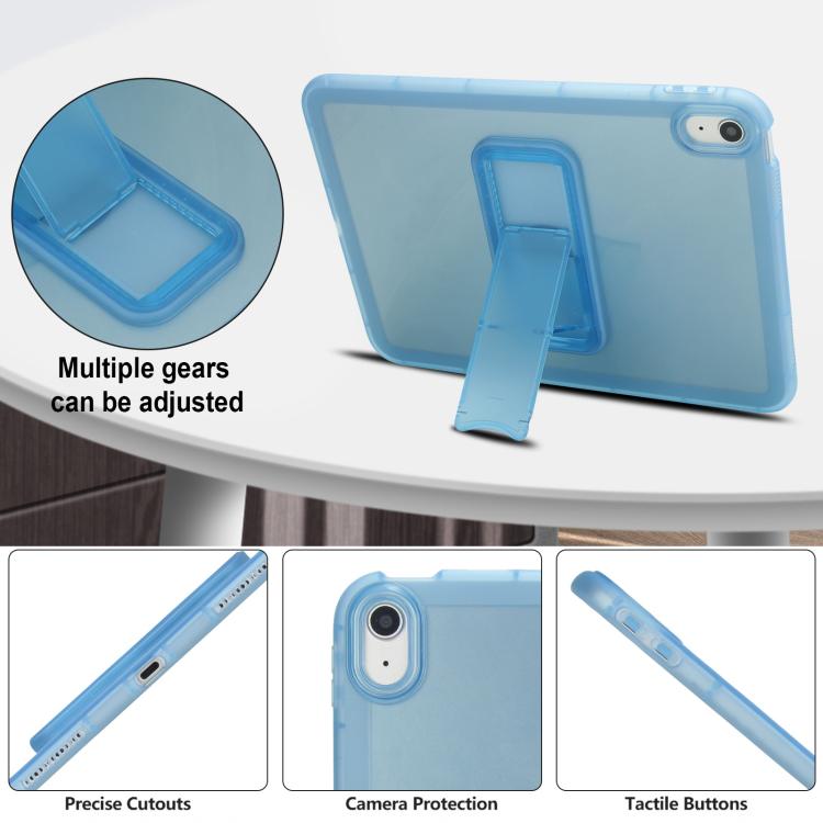 For iPad 2025 / 2022 Semi-Transparent TPU Shockproof Tablet Case with Holder