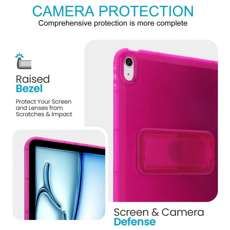 For iPad 2025 / 2022 Semi-Transparent TPU Shockproof Tablet Case with Holder