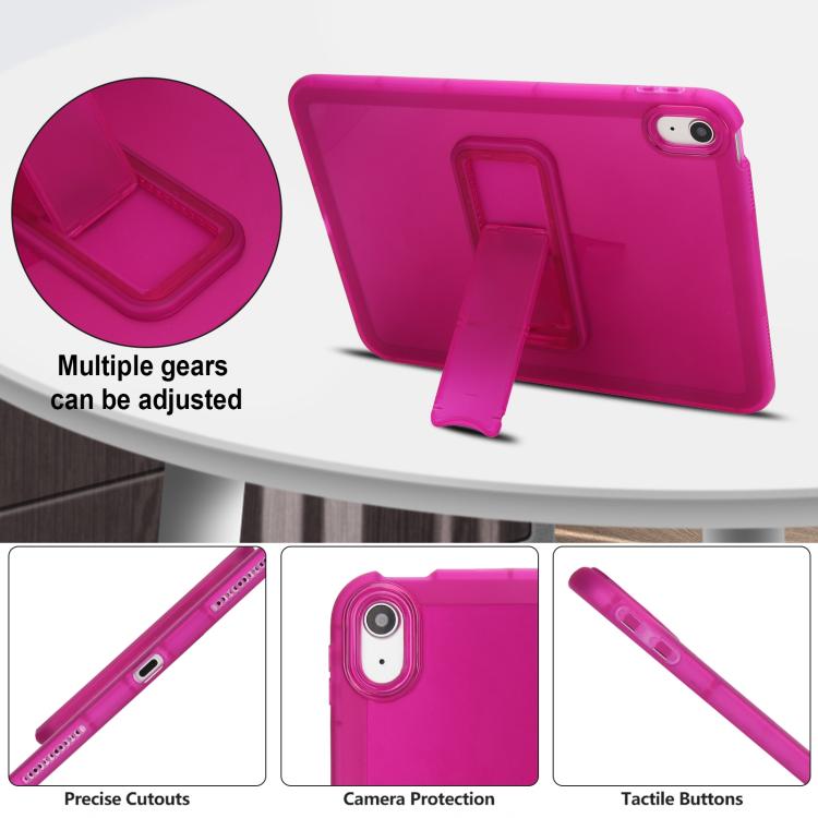 For iPad 2025 / 2022 Semi-Transparent TPU Shockproof Tablet Case with Holder
