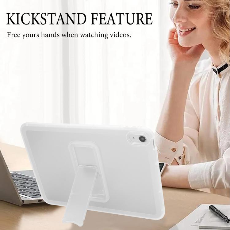 For iPad 2025 / 2022 Semi-Transparent TPU Shockproof Tablet Case with Holder
