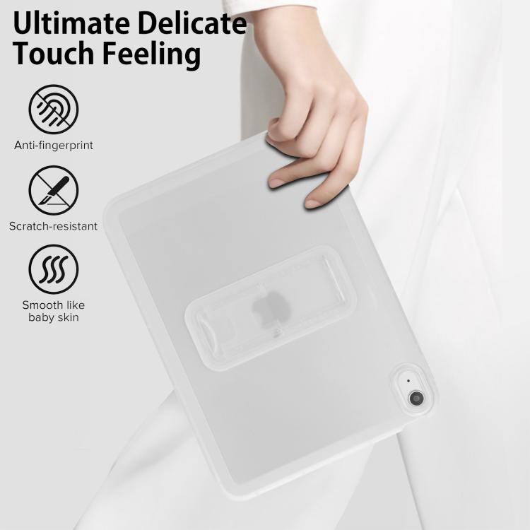 For iPad 2025 / 2022 Semi-Transparent TPU Shockproof Tablet Case with Holder