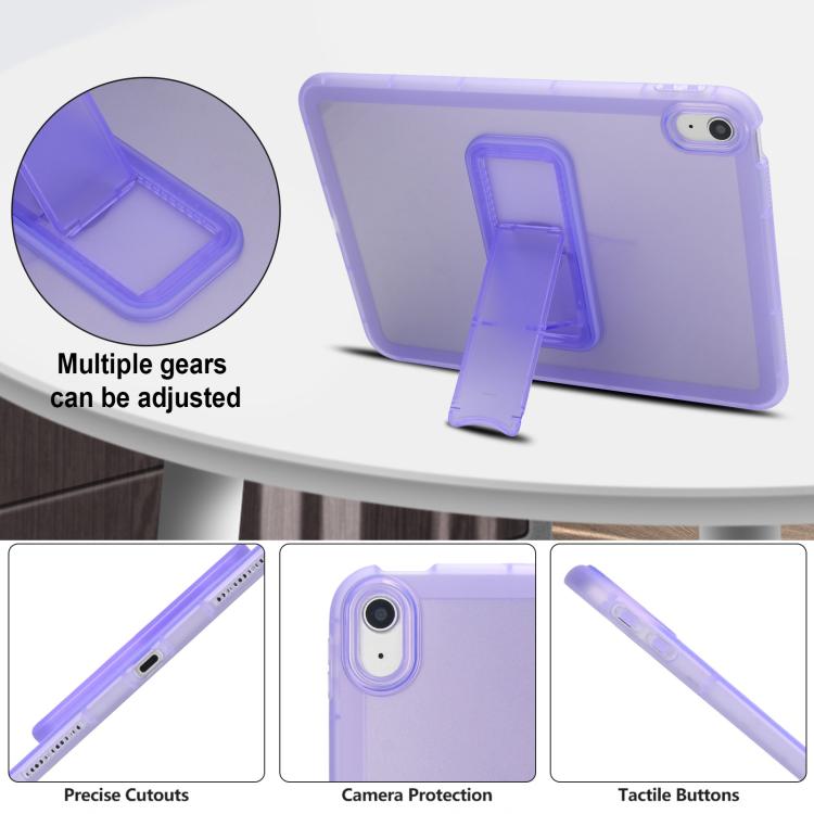 For iPad 2025 / 2022 Semi-Transparent TPU Shockproof Tablet Case with Holder
