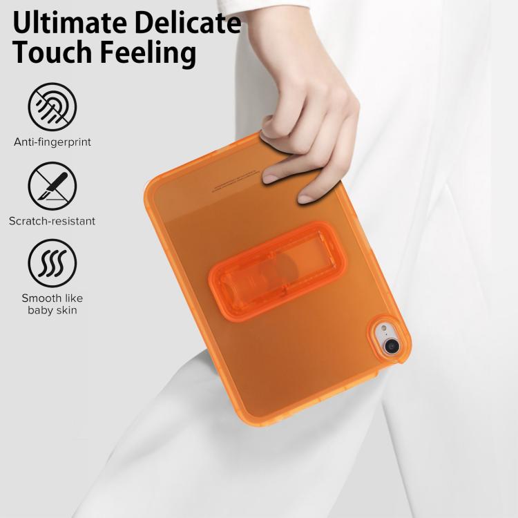 For iPad mini 6 / mini 2024 Semi-Transparent TPU Shockproof Tablet Case with Holder