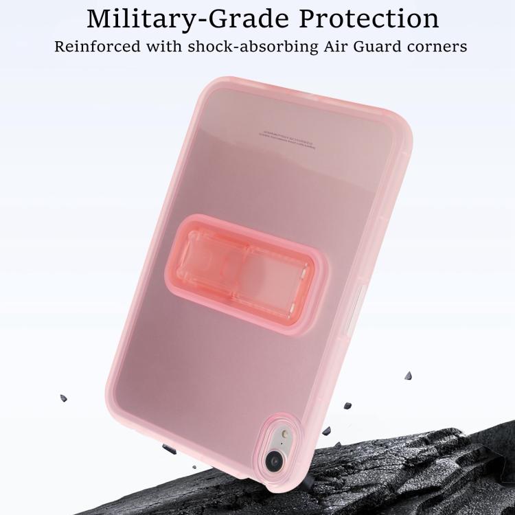 For iPad mini 6 / mini 2024 Semi-Transparent TPU Shockproof Tablet Case with Holder