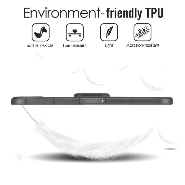 For iPad mini 6 / mini 2024 Semi-Transparent TPU Shockproof Tablet Case with Holder