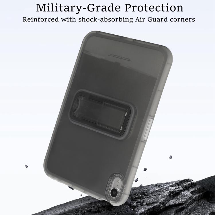 For iPad mini 6 / mini 2024 Semi-Transparent TPU Shockproof Tablet Case with Holder
