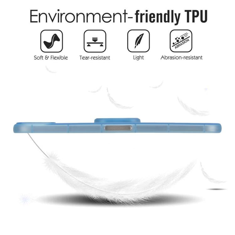 For iPad mini 6 / mini 2024 Semi-Transparent TPU Shockproof Tablet Case with Holder