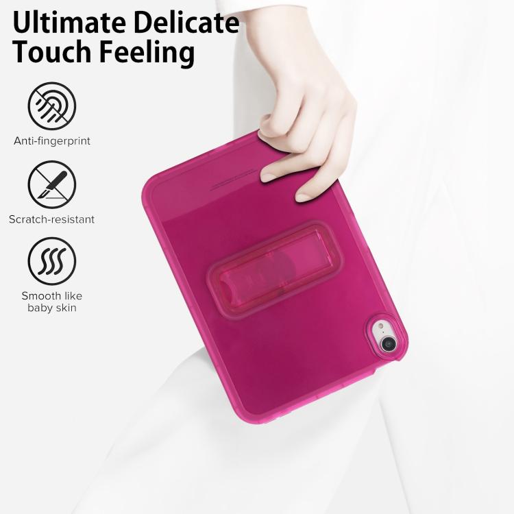 For iPad mini 6 / mini 2024 Semi-Transparent TPU Shockproof Tablet Case with Holder