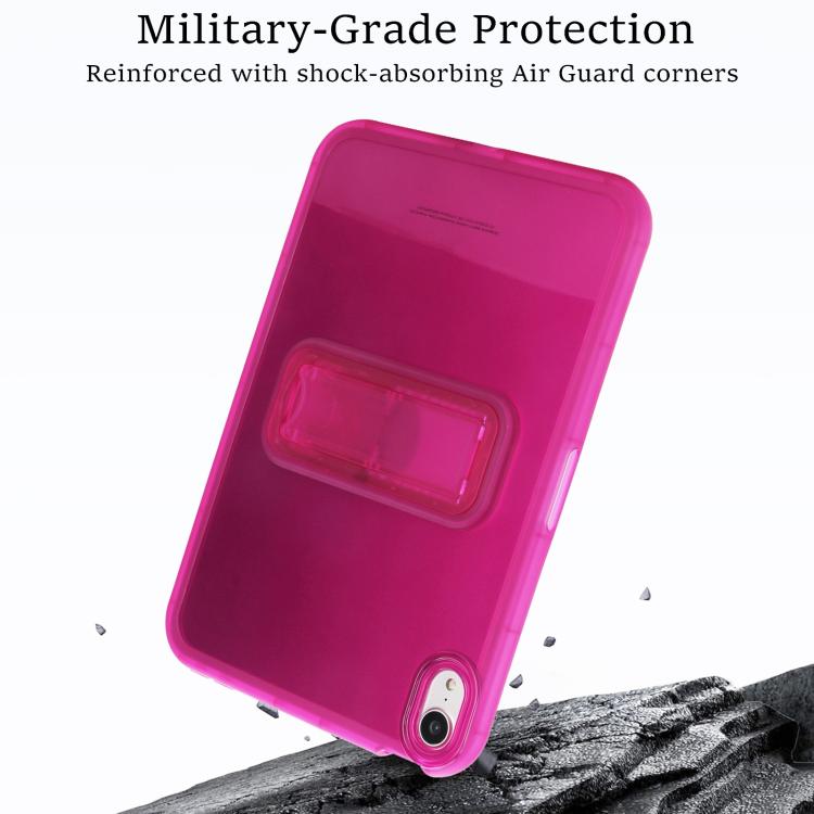 For iPad mini 6 / mini 2024 Semi-Transparent TPU Shockproof Tablet Case with Holder