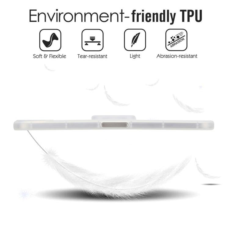 For iPad mini 6 / mini 2024 Semi-Transparent TPU Shockproof Tablet Case with Holder