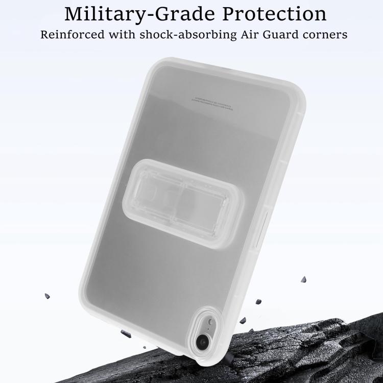 For iPad mini 6 / mini 2024 Semi-Transparent TPU Shockproof Tablet Case with Holder