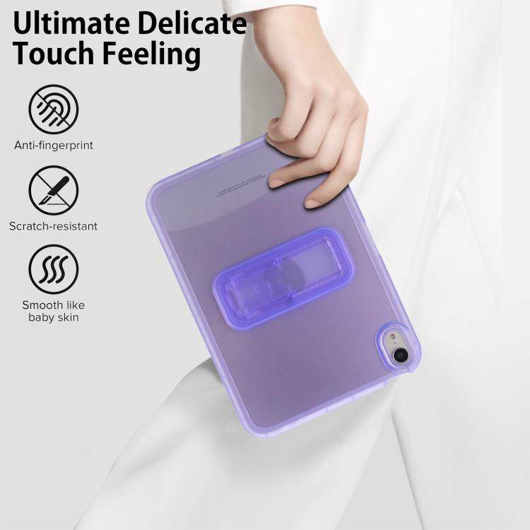 For iPad mini 6 / mini 2024 Semi-Transparent TPU Shockproof Tablet Case with Holder