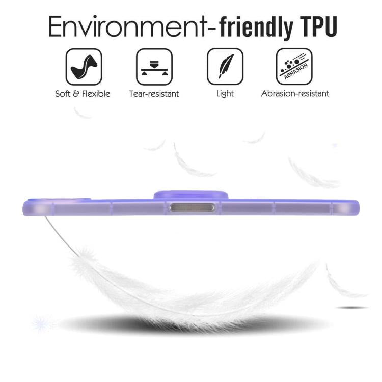For iPad mini 6 / mini 2024 Semi-Transparent TPU Shockproof Tablet Case with Holder