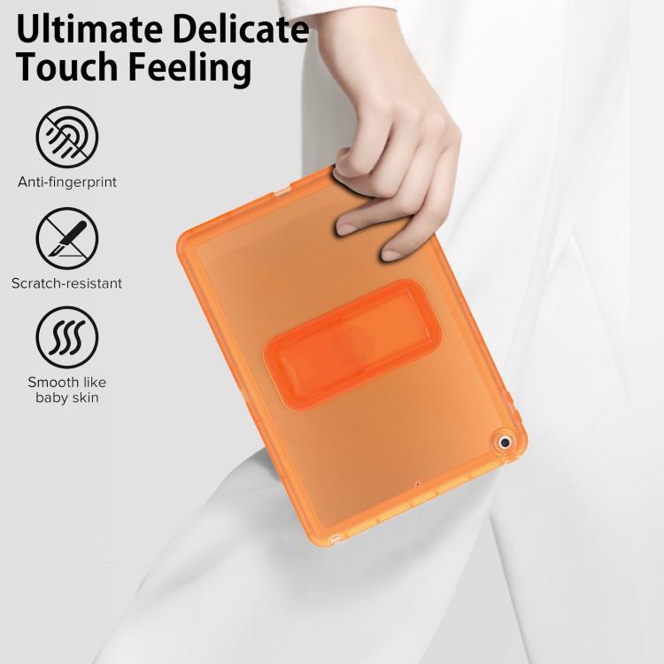 For iPad 10.2 2021 / 2020 / 2019 Semi-Transparent TPU Shockproof Tablet Case with Holder