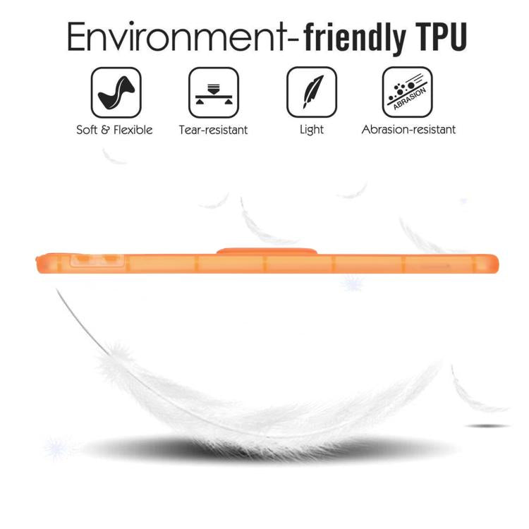 For iPad 10.2 2021 / 2020 / 2019 Semi-Transparent TPU Shockproof Tablet Case with Holder