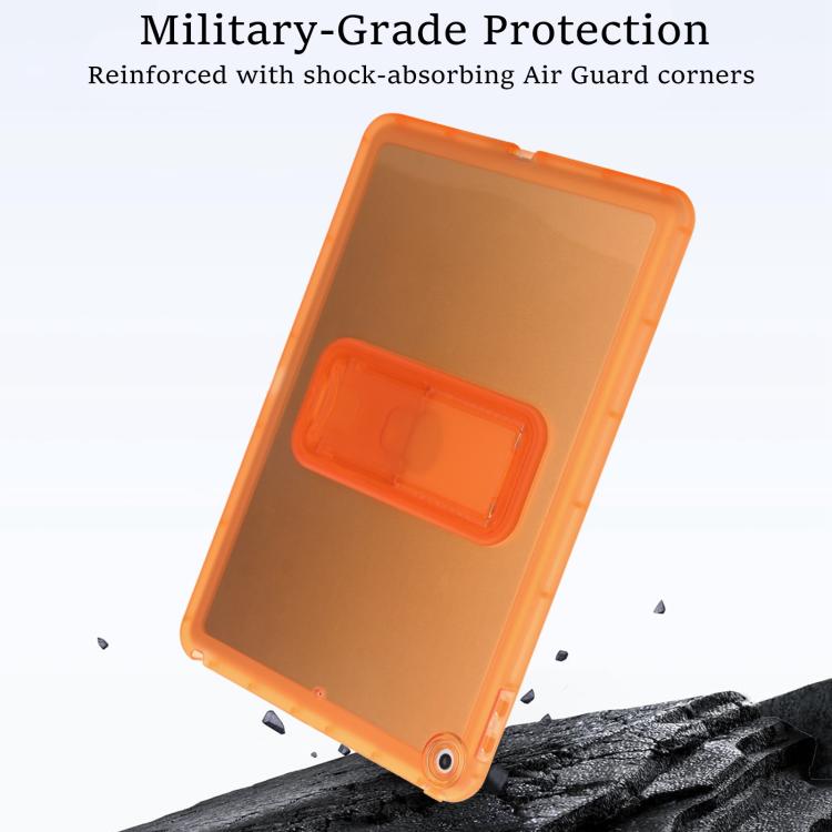 For iPad 10.2 2021 / 2020 / 2019 Semi-Transparent TPU Shockproof Tablet Case with Holder