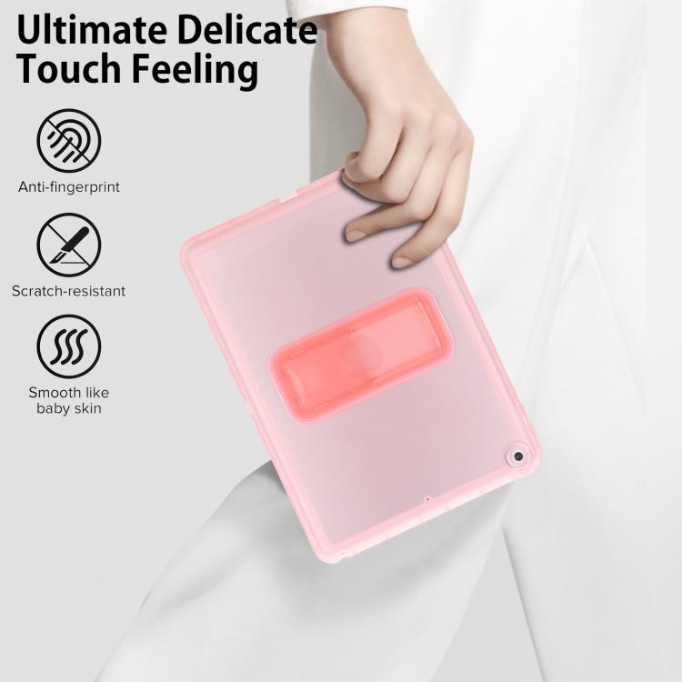 For iPad 10.2 2021 / 2020 / 2019 Semi-Transparent TPU Shockproof Tablet Case with Holder