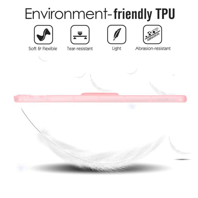 For iPad 10.2 2021 / 2020 / 2019 Semi-Transparent TPU Shockproof Tablet Case with Holder