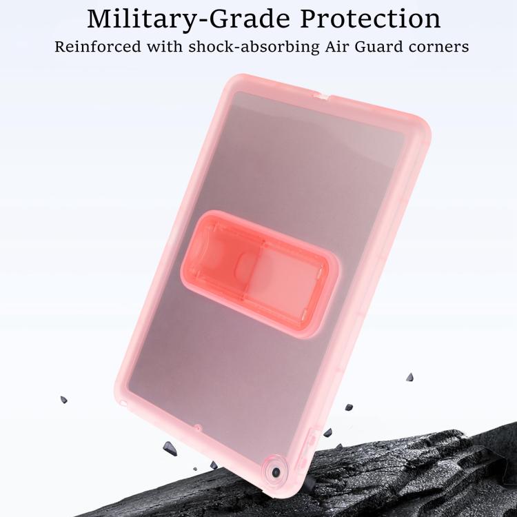For iPad 10.2 2021 / 2020 / 2019 Semi-Transparent TPU Shockproof Tablet Case with Holder