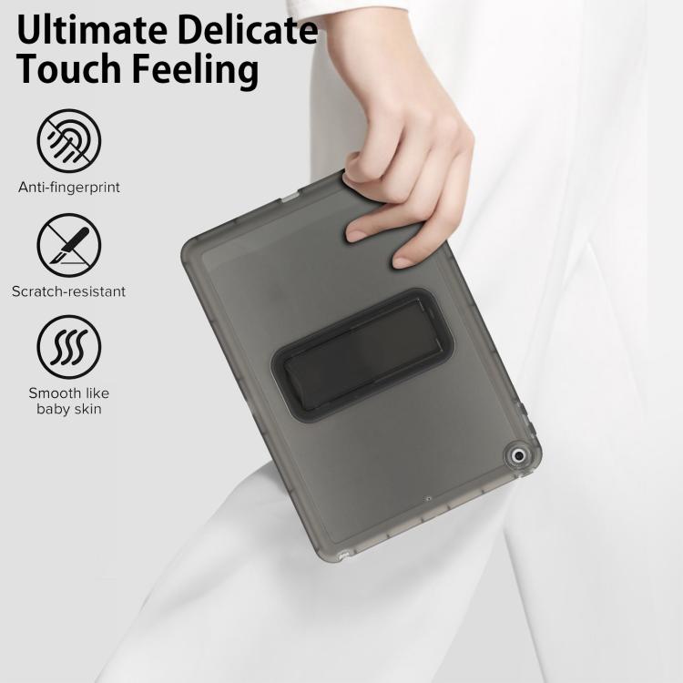 For iPad 10.2 2021 / 2020 / 2019 Semi-Transparent TPU Shockproof Tablet Case with Holder