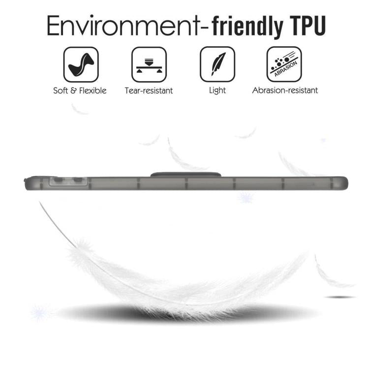 For iPad 10.2 2021 / 2020 / 2019 Semi-Transparent TPU Shockproof Tablet Case with Holder