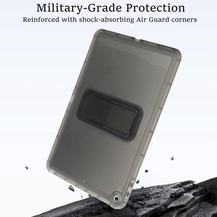 For iPad 10.2 2021 / 2020 / 2019 Semi-Transparent TPU Shockproof Tablet Case with Holder