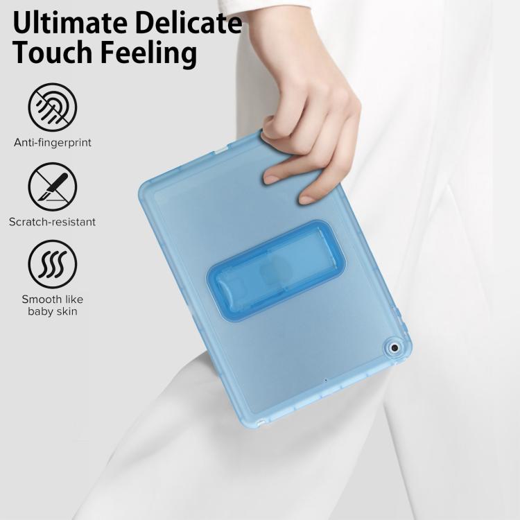 For iPad 10.2 2021 / 2020 / 2019 Semi-Transparent TPU Shockproof Tablet Case with Holder