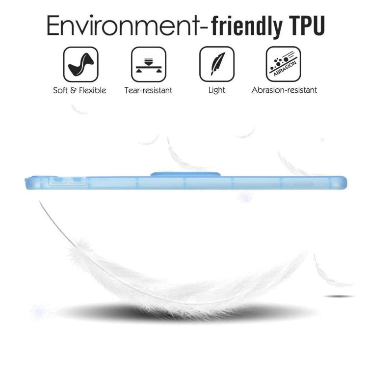 For iPad 10.2 2021 / 2020 / 2019 Semi-Transparent TPU Shockproof Tablet Case with Holder