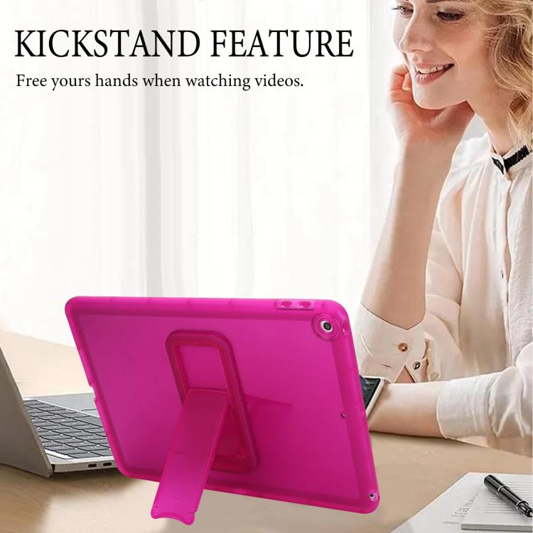 For iPad 10.2 2021 / 2020 / 2019 Semi-Transparent TPU Shockproof Tablet Case with Holder