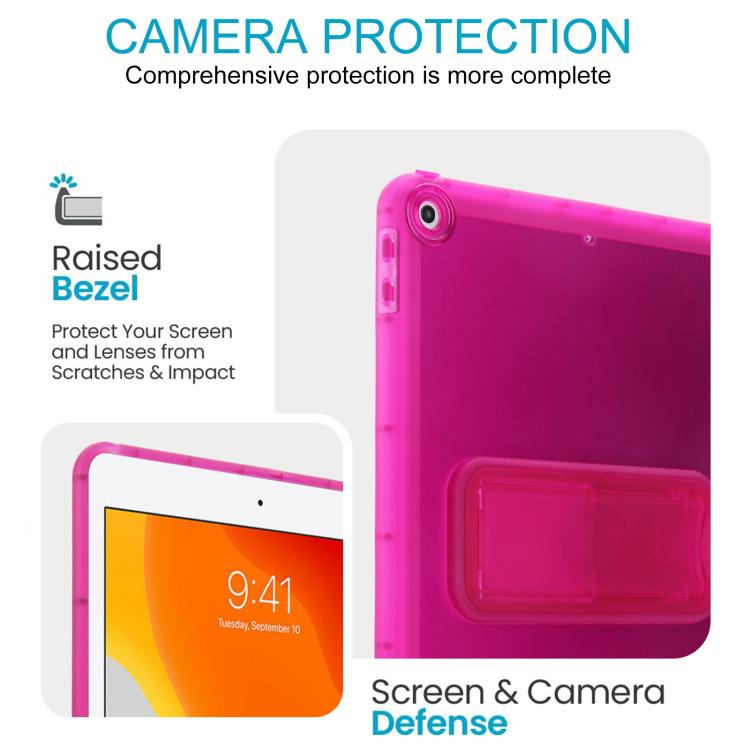 For iPad 10.2 2021 / 2020 / 2019 Semi-Transparent TPU Shockproof Tablet Case with Holder