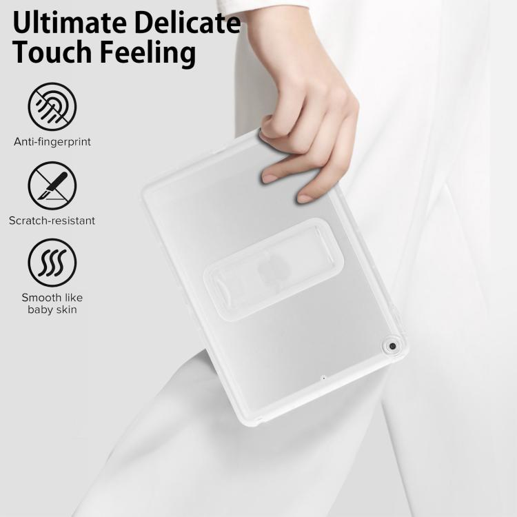 For iPad 10.2 2021 / 2020 / 2019 Semi-Transparent TPU Shockproof Tablet Case with Holder