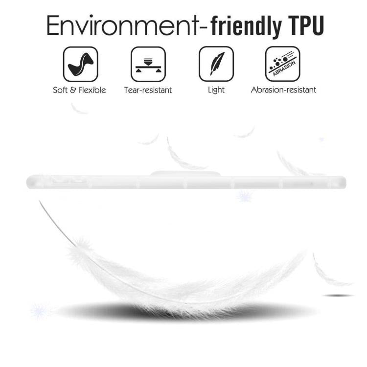 For iPad 10.2 2021 / 2020 / 2019 Semi-Transparent TPU Shockproof Tablet Case with Holder