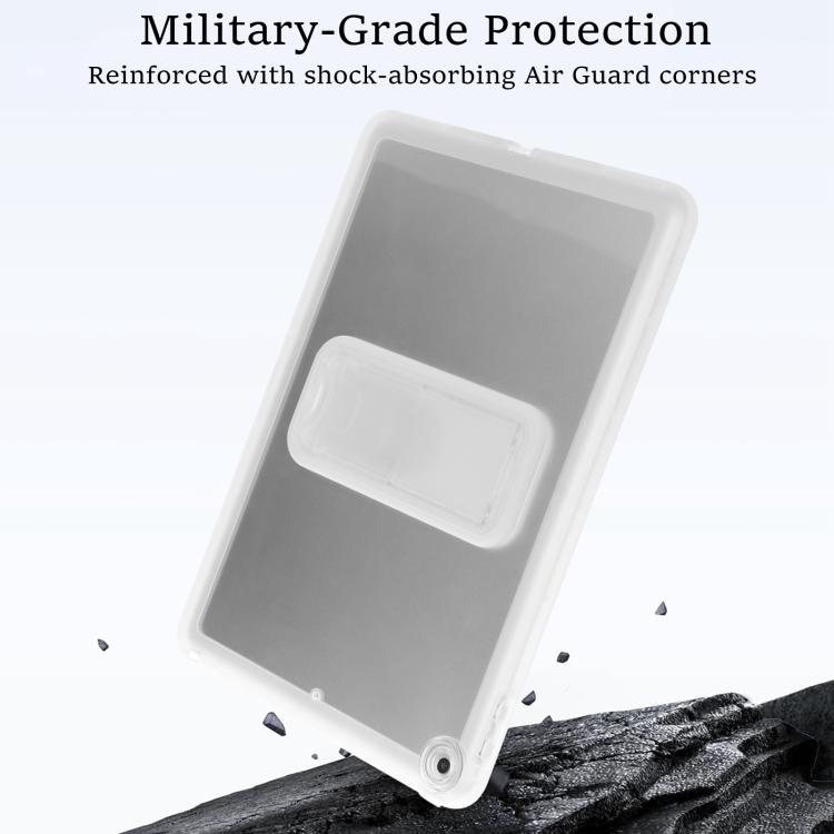 For iPad 10.2 2021 / 2020 / 2019 Semi-Transparent TPU Shockproof Tablet Case with Holder