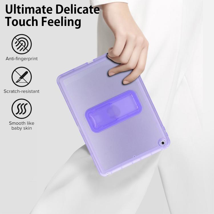 For iPad 10.2 2021 / 2020 / 2019 Semi-Transparent TPU Shockproof Tablet Case with Holder