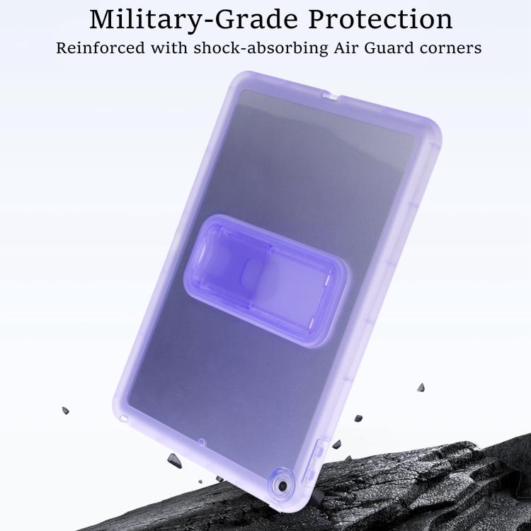 For iPad 10.2 2021 / 2020 / 2019 Semi-Transparent TPU Shockproof Tablet Case with Holder