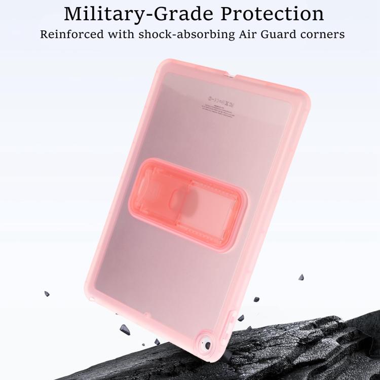 For iPad Air / Air 2 / 9.7 2017 / 2018 Semi-Transparent TPU Shockproof Tablet Case with Holder