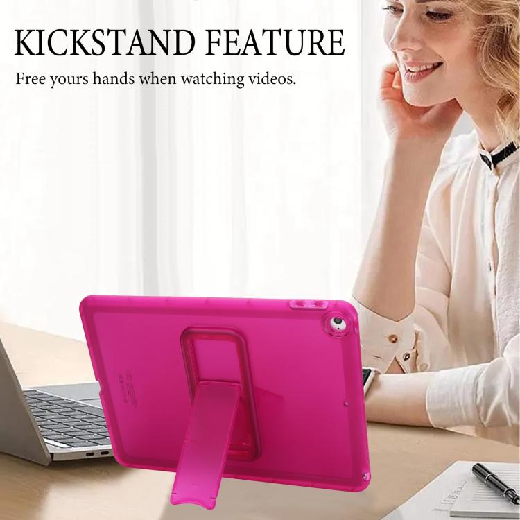 For iPad Air / Air 2 / 9.7 2017 / 2018 Semi-Transparent TPU Shockproof Tablet Case with Holder