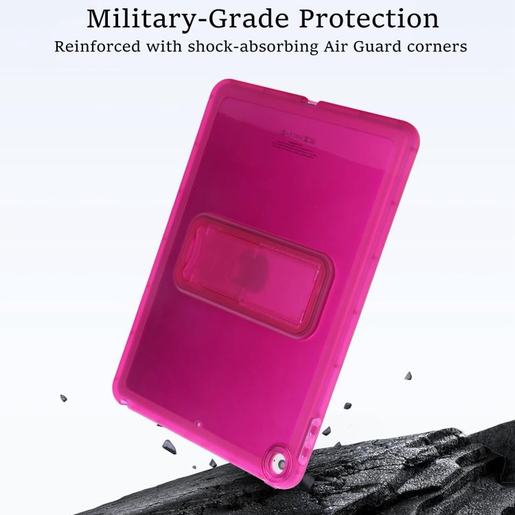 For iPad Air / Air 2 / 9.7 2017 / 2018 Semi-Transparent TPU Shockproof Tablet Case with Holder