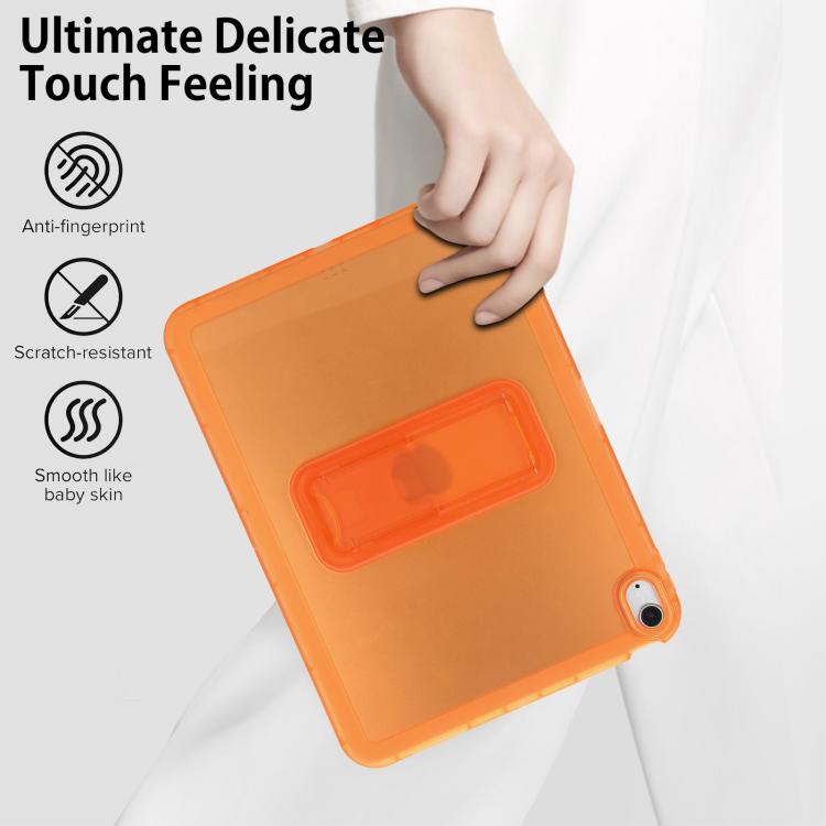 For iPad Air 10.5 2019 Semi-Transparent TPU Shockproof Tablet Case with Holder