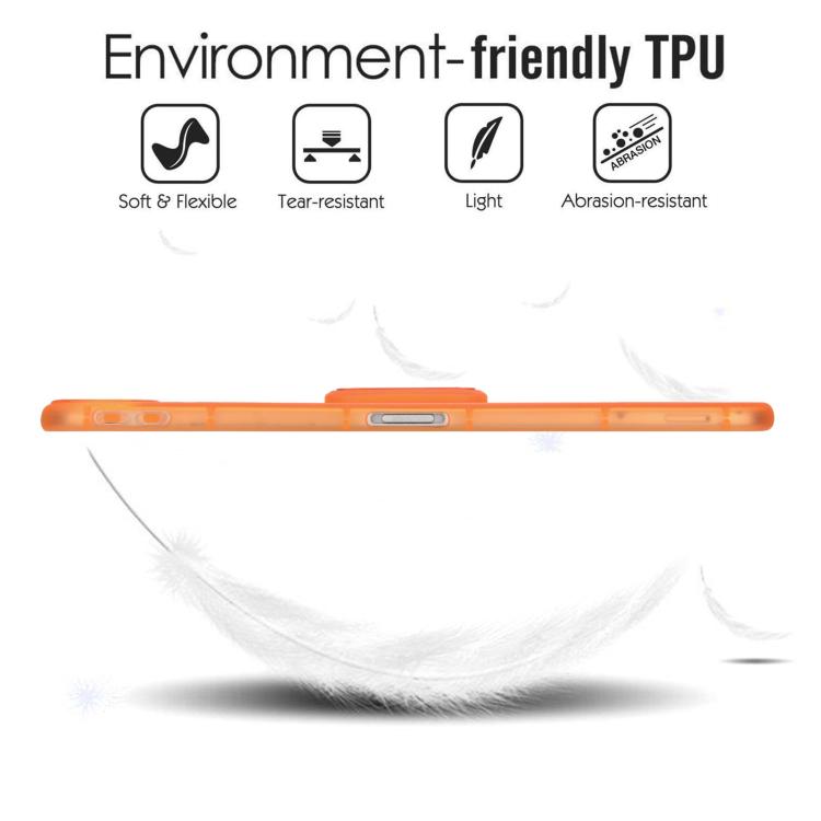 For iPad Air 10.5 2019 Semi-Transparent TPU Shockproof Tablet Case with Holder