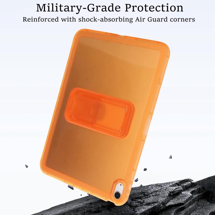 For iPad Air 10.5 2019 Semi-Transparent TPU Shockproof Tablet Case with Holder
