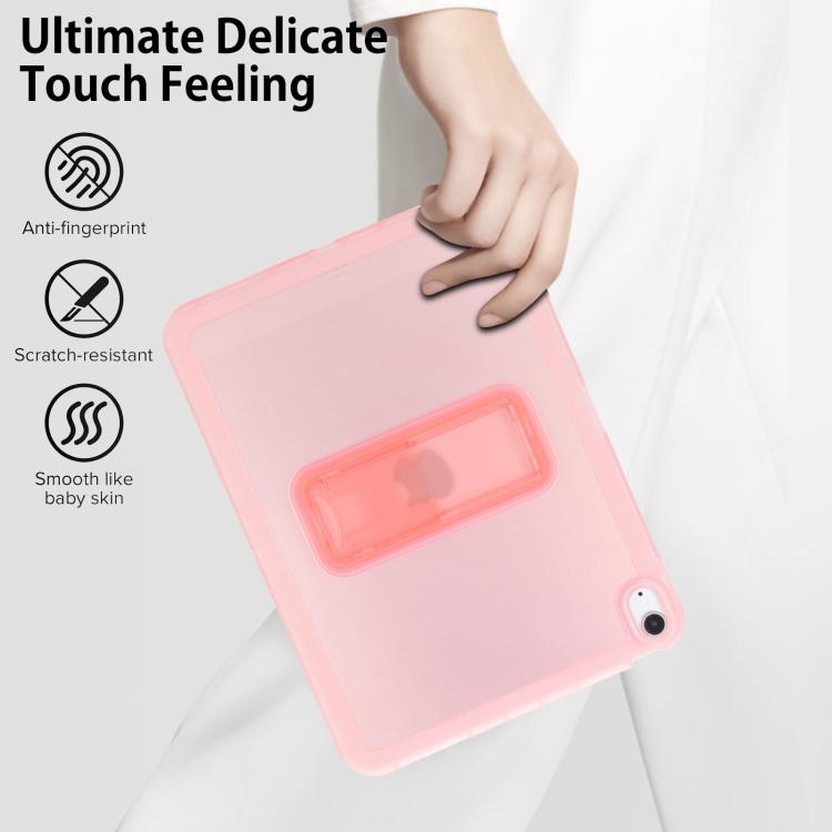 For iPad Air 10.5 2019 Semi-Transparent TPU Shockproof Tablet Case with Holder