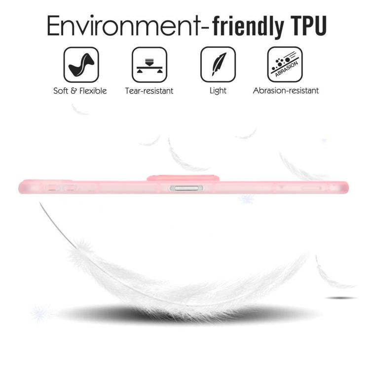 For iPad Air 10.5 2019 Semi-Transparent TPU Shockproof Tablet Case with Holder