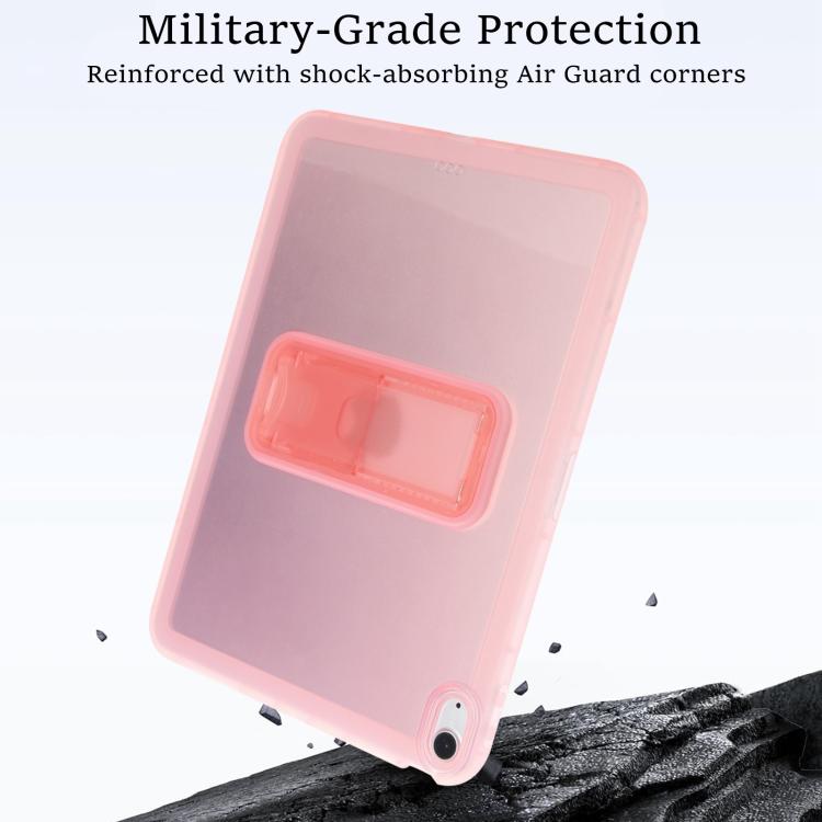 For iPad Air 10.5 2019 Semi-Transparent TPU Shockproof Tablet Case with Holder