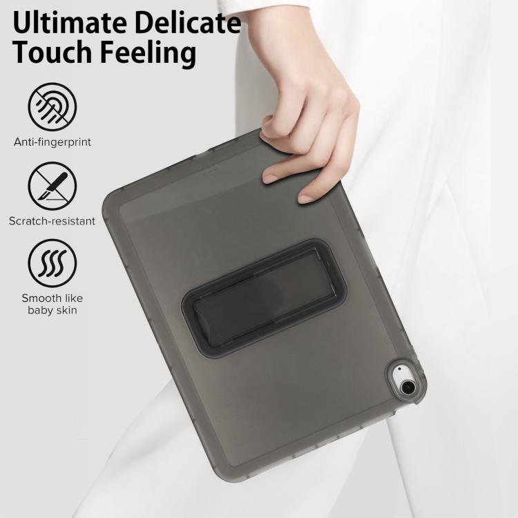 For iPad Air 10.5 2019 Semi-Transparent TPU Shockproof Tablet Case with Holder