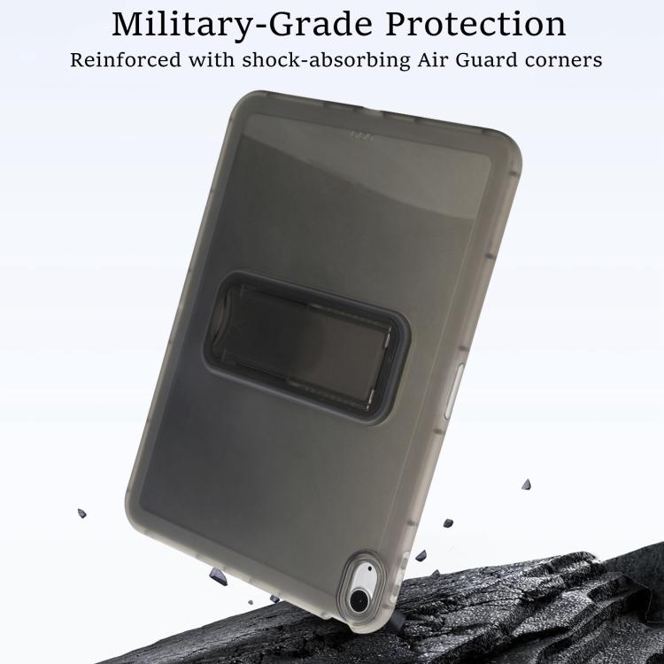 For iPad Air 10.5 2019 Semi-Transparent TPU Shockproof Tablet Case with Holder