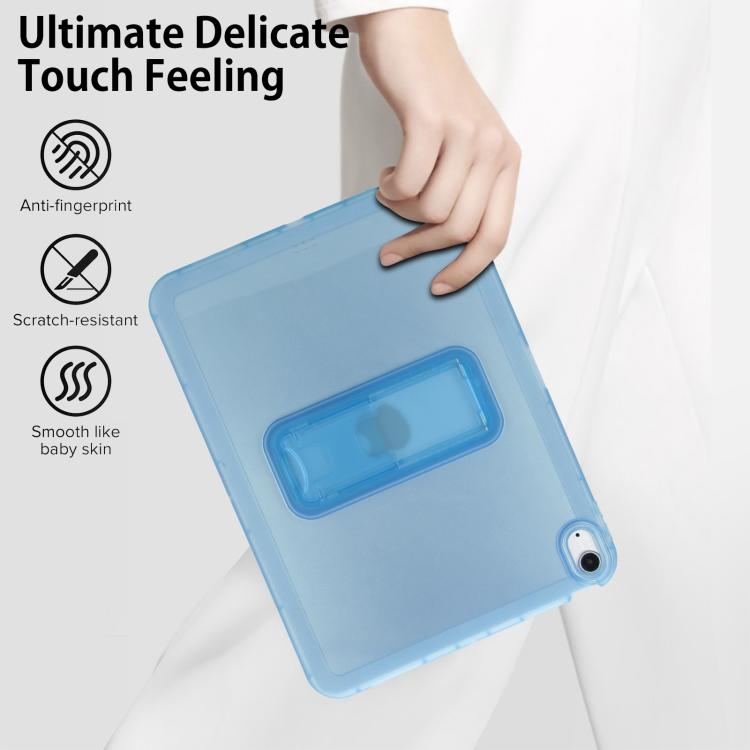 For iPad Air 10.5 2019 Semi-Transparent TPU Shockproof Tablet Case with Holder