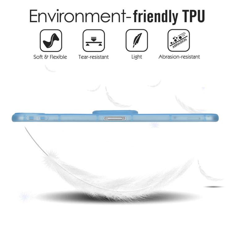 For iPad Air 10.5 2019 Semi-Transparent TPU Shockproof Tablet Case with Holder