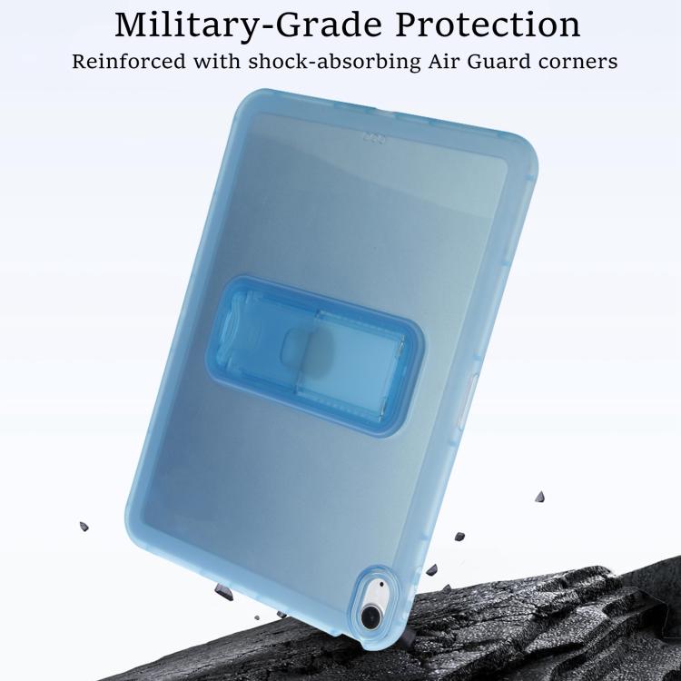 For iPad Air 10.5 2019 Semi-Transparent TPU Shockproof Tablet Case with Holder