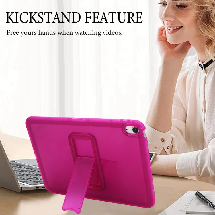 For iPad Air 10.5 2019 Semi-Transparent TPU Shockproof Tablet Case with Holder